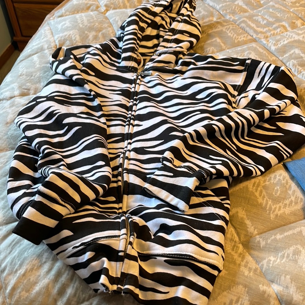 Zebra print hoodie